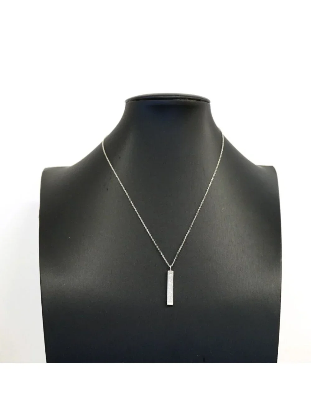 Tiffany & Co Necklace Notes Bar 925 Sterling Silver Diamond